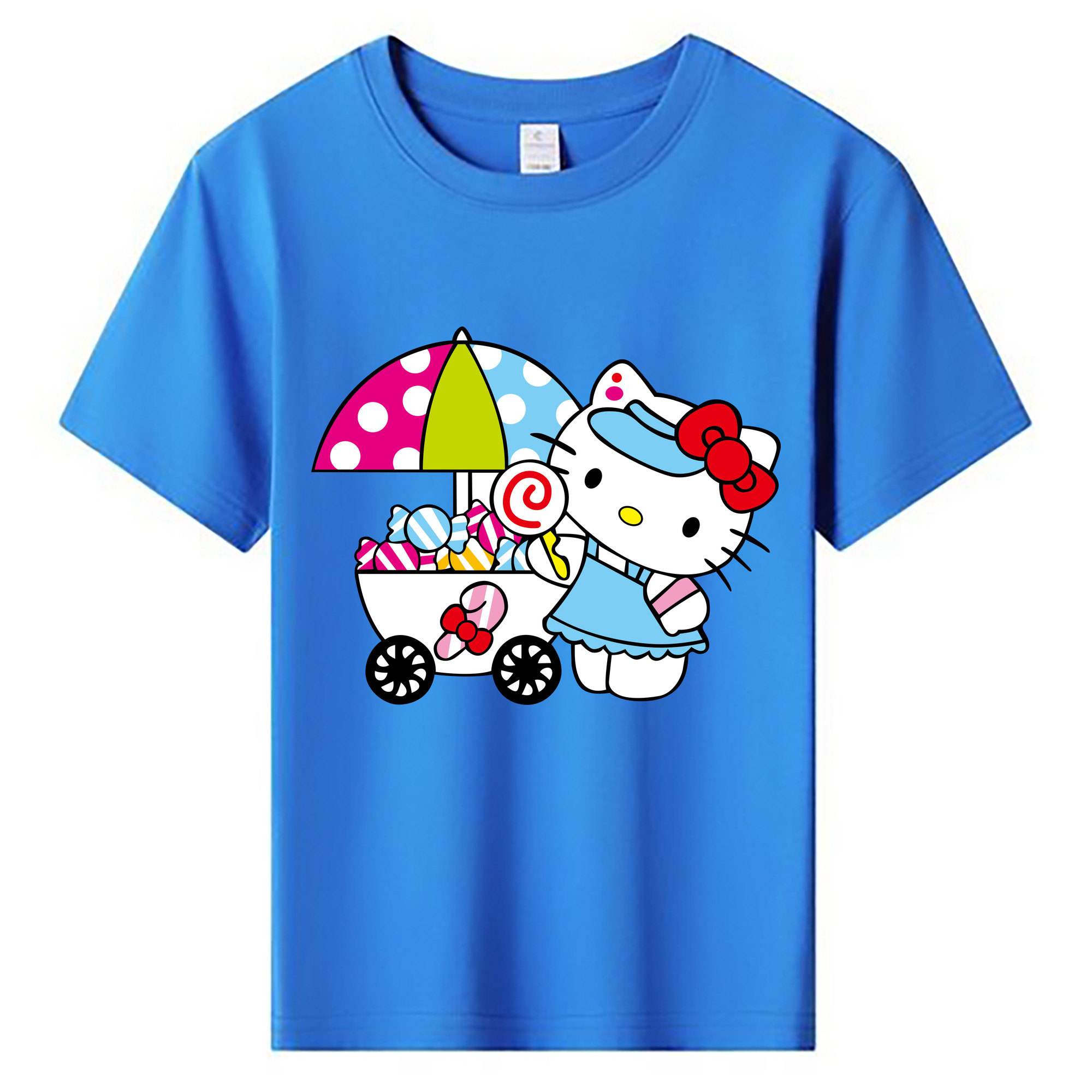 （画像用） Hello Kitty ハローキティ 綿100％キッズTシャツ（フロントプリント）
